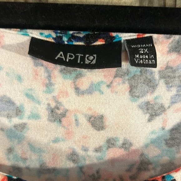 Apt 9-3/4 length sundress in comfortable multi colored printed fabric - 2X - Picture 6 of 10